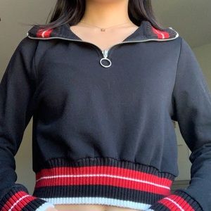 Garage quarter zip cropped hoodie!